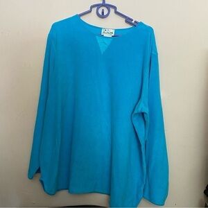 Quacker Factory Shirt Women’s Size‎ 2X Longsleeve Blue PullOver